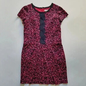 KC Parker By Hartstrings Pink Black Leopard Print Dress 10